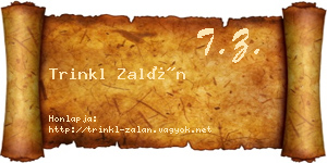 Trinkl Zalán névjegykártya