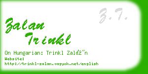 zalan trinkl business card